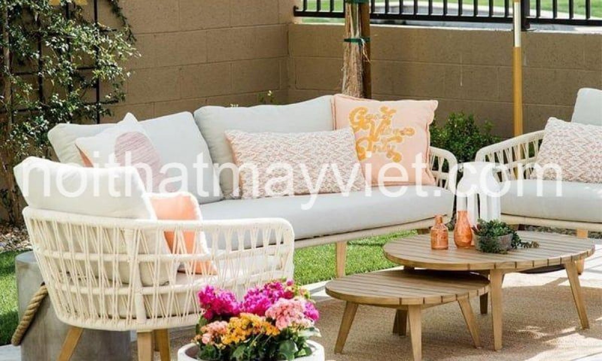 Bàn Ghế Sofa Mây Tre BGSF0026